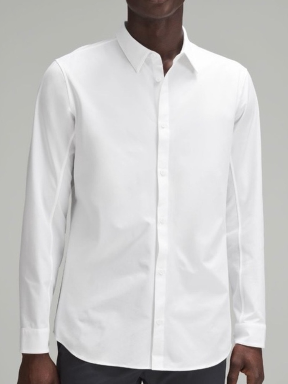 Lululemon New Venture White Slim-Fit Long-Sleeve Shirt Size Large NWT